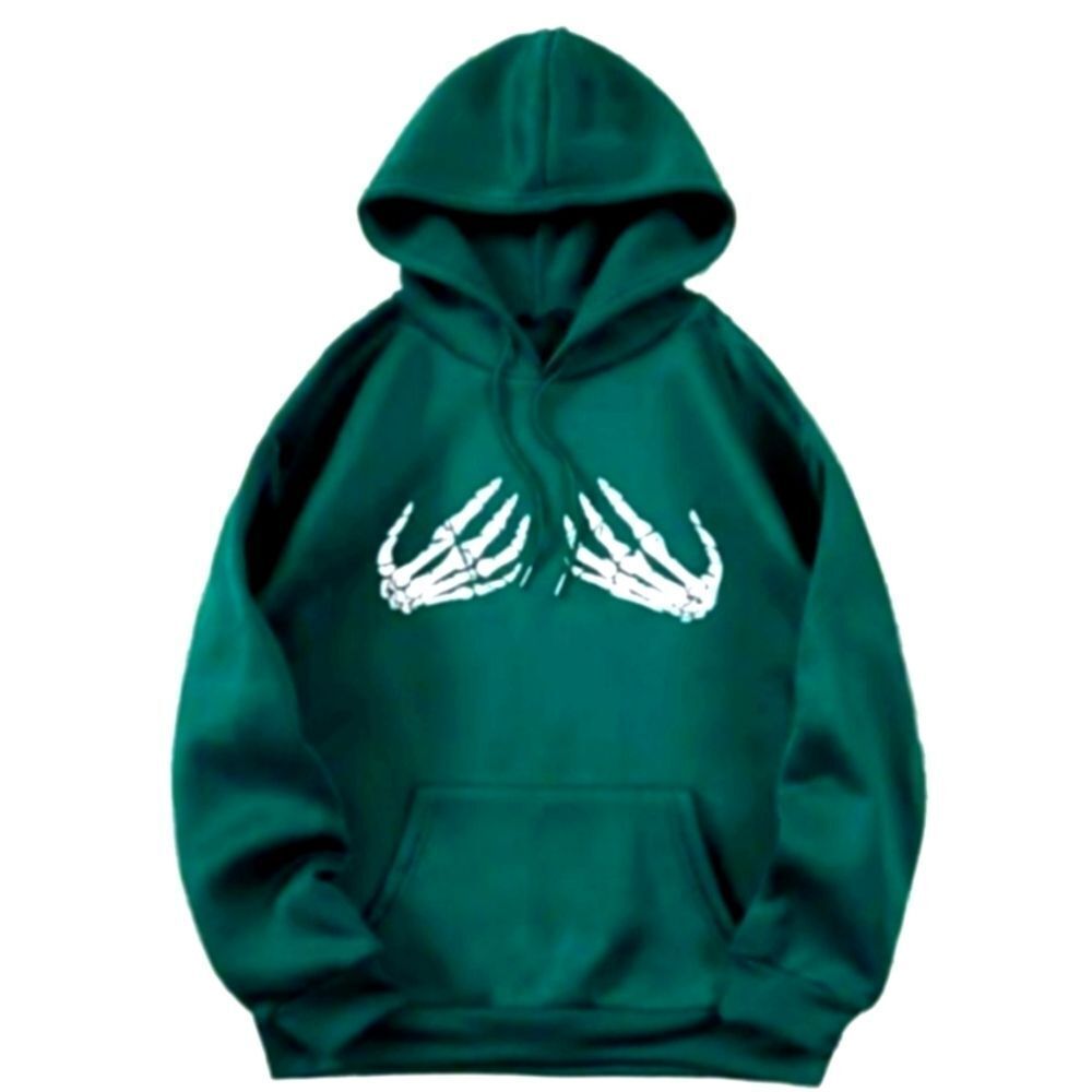 Unisex Skeleton Hand Print Hooded Sweatshirt